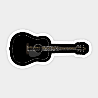 Johnny Cash "Man In Black" Martin D35 Guitar Sticker